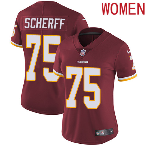 2019 Women Washington Redskins 75 Scherff red Nike Vapor Untouchable Limited NFL Jersey